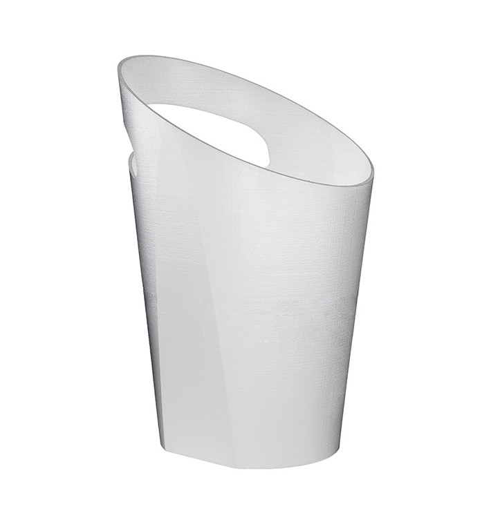 Seau à glace réutilisable PP blanc pour 1 bouteille (6 Uds) Seau à glace réutilisable PP blanc pour 1 bouteille (6 Uds)