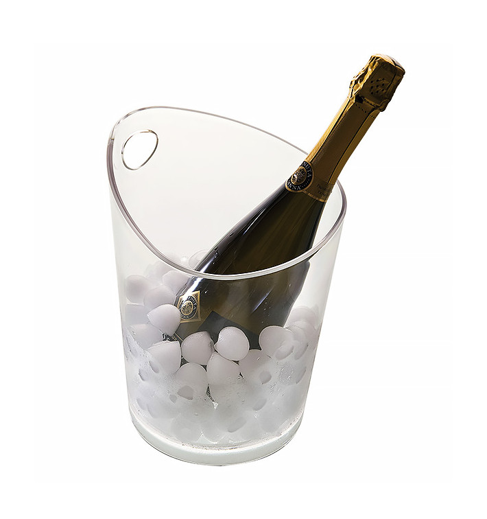 Seau à glace réutilisable PP Transparent pour 1 bouteille (6 Uds) Seau à glace réutilisable PP Transparent pour 1 bouteille (6 Uds)