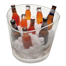 Seau à glace réutilisable SMMA Transparent pour 7-8 bouteilles (4 Uds)
