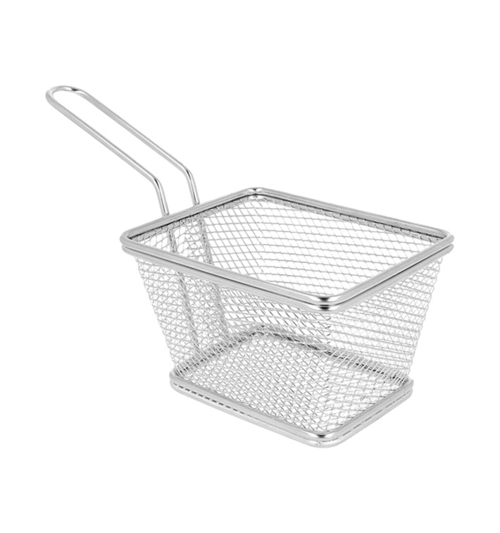 Mini friteuse de Présentation en Acier 10x10x7,5cm (1 Unité) Mini friteuse de Présentation en Acier 10x10x7,5cm (1 Unité)