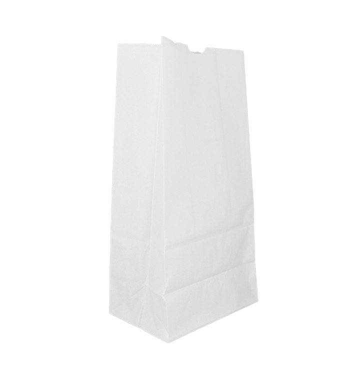 Sac en papier Kraft Blanc sans anses 60g/m² 18+11x34cm (25 Utés) Sac en papier Kraft Blanc sans anses 60g/m² 18+11x34cm (25 Utés)