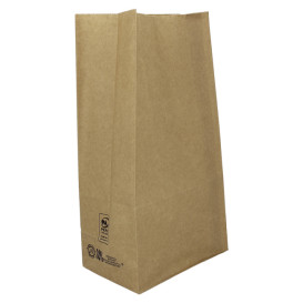 Papieren zak zonder handvat kraft bruin 45g/m² 15+9x28cm (25 stuks) 