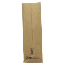 Sac en papier KRAFT sans anses 45g/m² 15+9x28cm (25 Unités)