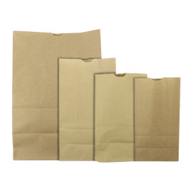 Sac en papier KRAFT sans anses 45g/m² 15+9x28cm (25 Unités)