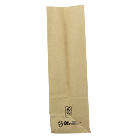 Sac en papier Kraft sans anses 60g/m² 18+11x34cm (25 Unités)