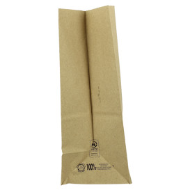 Sac en papier KRAFT sans anses 60g/m² 18+12x29cm (1000 Unités)