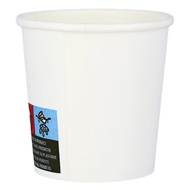 Gobelet Carton Blanc ECO 4Oz/120ml Ø6,2cm (100 Utés)