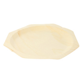 Assiette en Bois Octogonal 260mm (50 Unités)