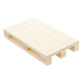 Houten mini Pallet Bediening Platter 13x8x2cm (1 stuk) 