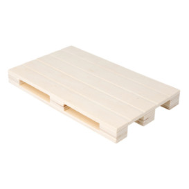 Houten mini Pallet Bediening Platter 20x12x2cm (40 stuks)