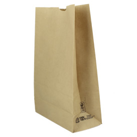 Sac en papier Kraft sans anses 60g/m² 18+11x34cm (500 Unités)