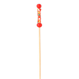 Pique en Bambou Décoré Rouge 120mm (10000 Unités)