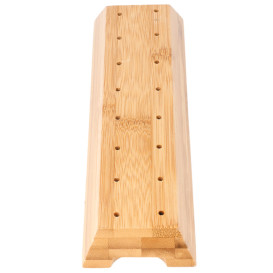 Support en Bambou Marron pour Piques 20x6x2cm (48 Utés)