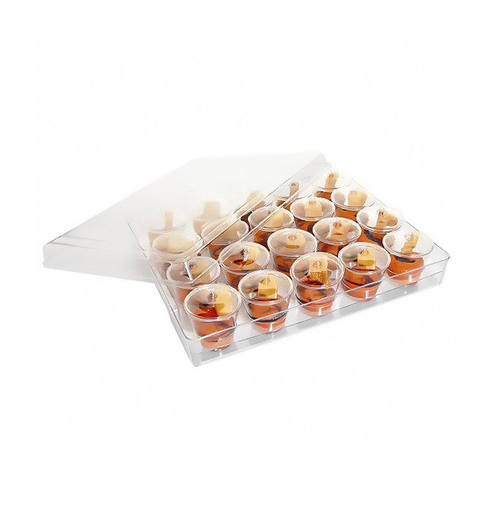 Plastic dienblad PS + 20 Kom Kit met Deksel Rond vormig (1 stuk) Plastic dienblad PS + 20 Kom Kit met Deksel Rond vormig (1 stuk)