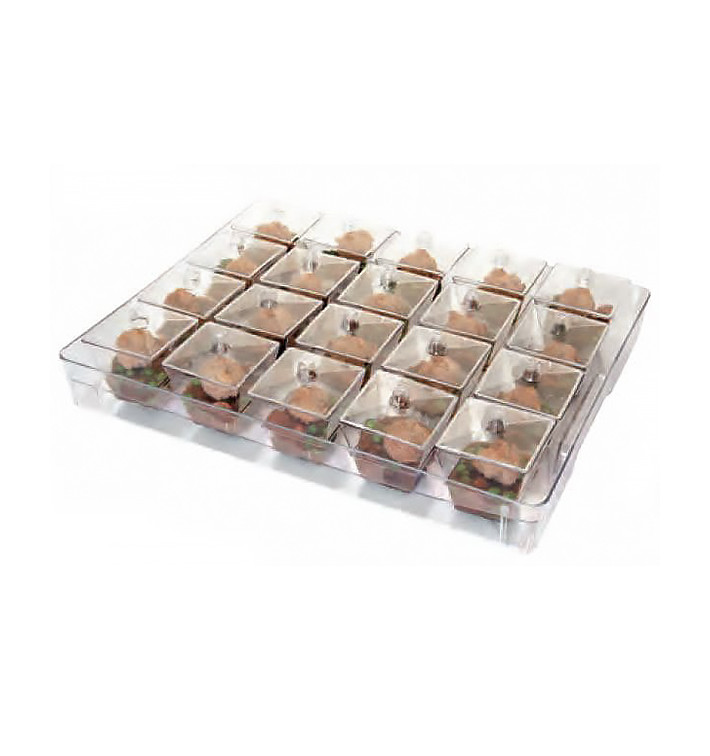 Kit Plateau et Couvercle + Support et 20 Bols Carrés (12 Kits) Kit Plateau et Couvercle + Support et 20 Bols Carrés (12 Kits)