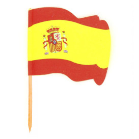 Spain Flag vleespennen 6,5cm (144 stuks) 