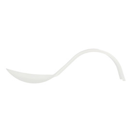 Cuillère Dégustation Anse Courbe Blanc 130mm (50 Utés)