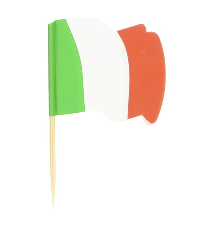 Vlag van Italië vleespennen 6,5cm (144 stuks) Vlag van Italië vleespennen 6,5cm (144 stuks)
