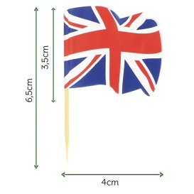 UK Vlag vleespennen 6,5cm (144 stuks) 