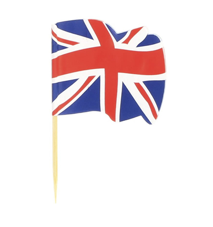 UK Vlag vleespennen 6,5cm (14400 stuks) UK Vlag vleespennen 6,5cm (14400 stuks)