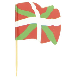 Pique en Bois Drapeau "Euskadi" 65mm (144 Unités)