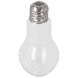 Plastic fles met Deksel lamp design PET transparant 100ml (25 stuks)