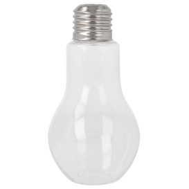 Plastic fles met Deksel lamp design PET transparant 100ml (25 stuks)