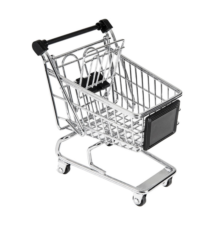 Mini Caddie de Supermarché Acier Inox. 13x13,5x9cm (1 Uté) Mini Caddie de Supermarché Acier Inox. 13x13,5x9cm (1 Uté)