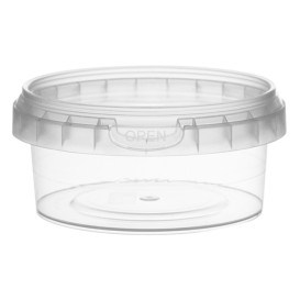 Plastic deli Container met Plastic Deksel PP Onbreekbaar 180 ml Ø9,5 (12 stuks)