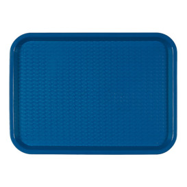 Plastic dienblad Fast Food blauw 27,5x35,5cm (1 stuk) 