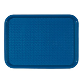 Plastic dienblad Fast Food blauw 30,4x41,4cm (24 stuks)