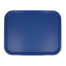 Plastic dienblad Fast Food blauw 35,5x45,3cm (1 stuk) 