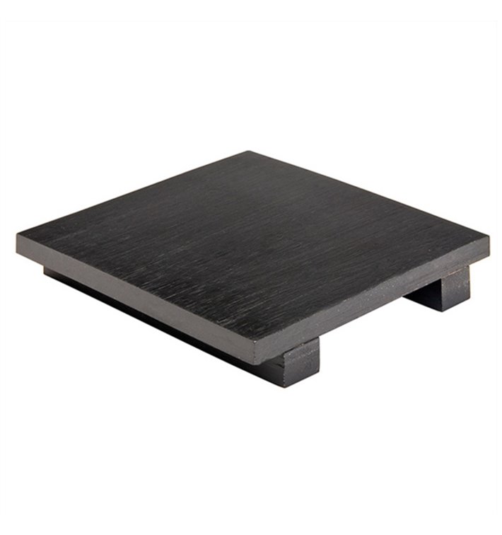 Base en Bambou Noir pour Sushi 15x15x2,5cm (40 Utés)