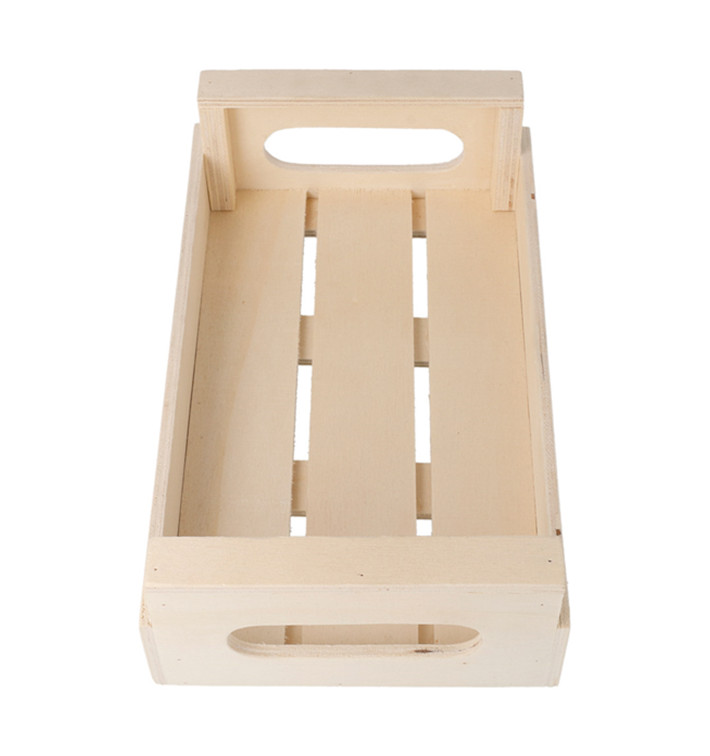 Caisse Présentation avec anses en Bois 20,5x12,5x6,5cm (1 Uté) Caisse Présentation avec anses en Bois 20,5x12,5x6,5cm (1 Uté)