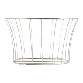 Ovale stalen mand zilver 21x12,7x12,7 (1 stuk)
