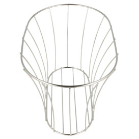 Ovale stalen mand zilver 21x12,7x12,7 (1 stuk)
