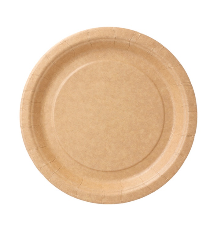 Assiette en Papier Biocoated Naturel Ø18cm (20 Utés) Assiette en Papier Biocoated Naturel Ø18cm (20 Utés)