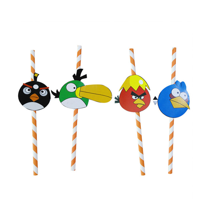 Papieren rechte rietjes "Pápotjeos" Design Ø0,6cm 24cm (1000 stuks) Papieren rechte rietjes "Pápotjeos" Design Ø0,6cm 24cm (1000 stuks)