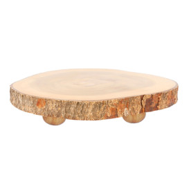 Plateau Rond Présentation en Bois Ø230x35mm (1 Uté)
