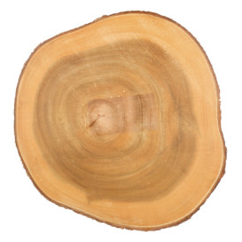 Houten bediening schotel Rond vormig Ø23x3,5cm (6 stuks)