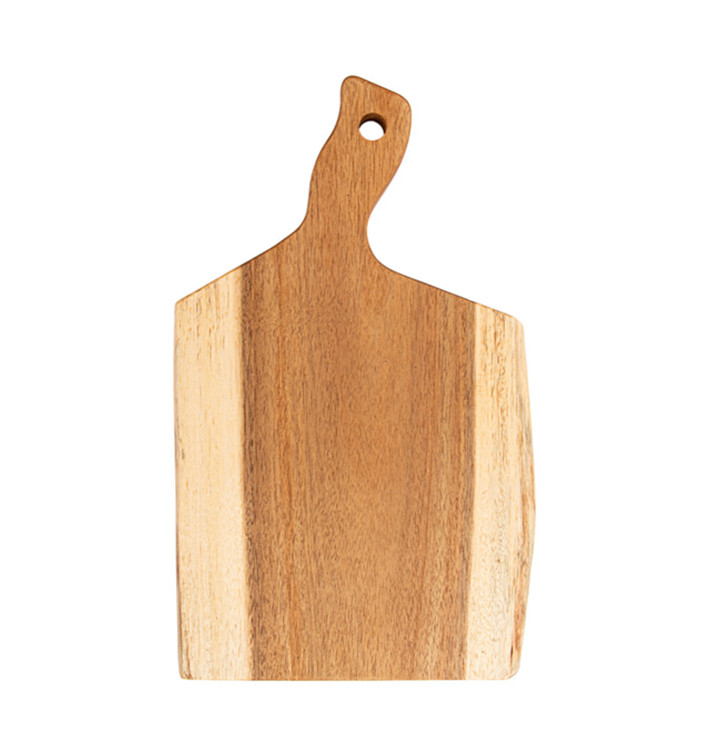 Houten bediening schotel met Hendel 35,5x23x1,9cm (1 stuk) 