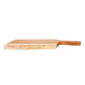 Houten bediening schotel met Hendel 35,5x23x1,9cm (8 stuks)