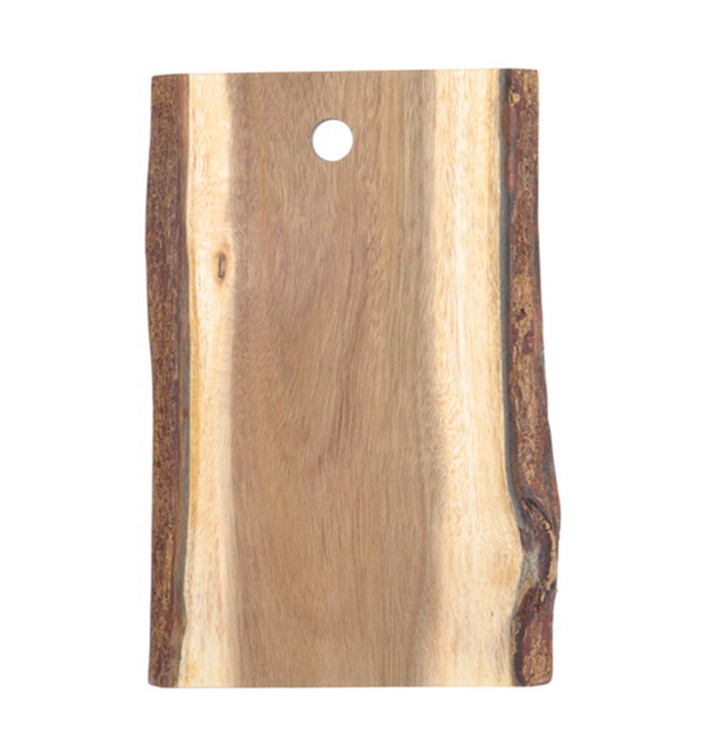 Houten bediening schotel Rechthoekige vorm 30,5x20,3x1,9cm (8 stuks)