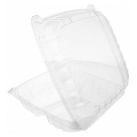 Plastic scharnierende Deli-Container OPS 3 Compartmenten "transparant Seal" 4070ml (100 stuks)