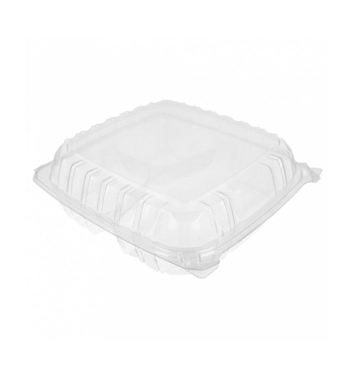 Plastic scharnierende Deli-Container OPS 3 Compartmenten "transparant Seal" 4070ml (100 stuks)