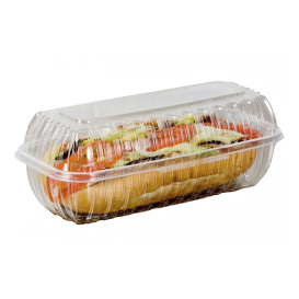 Boîte Couvercle Charnière OPS "Clear Seal" Pour Sandwich 290ml (100 Utés)