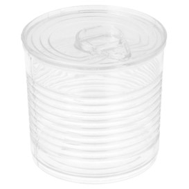 Proeving plastic conservenblik PS transparant 110ml Ø6x5,7cm (25 stuks) 
