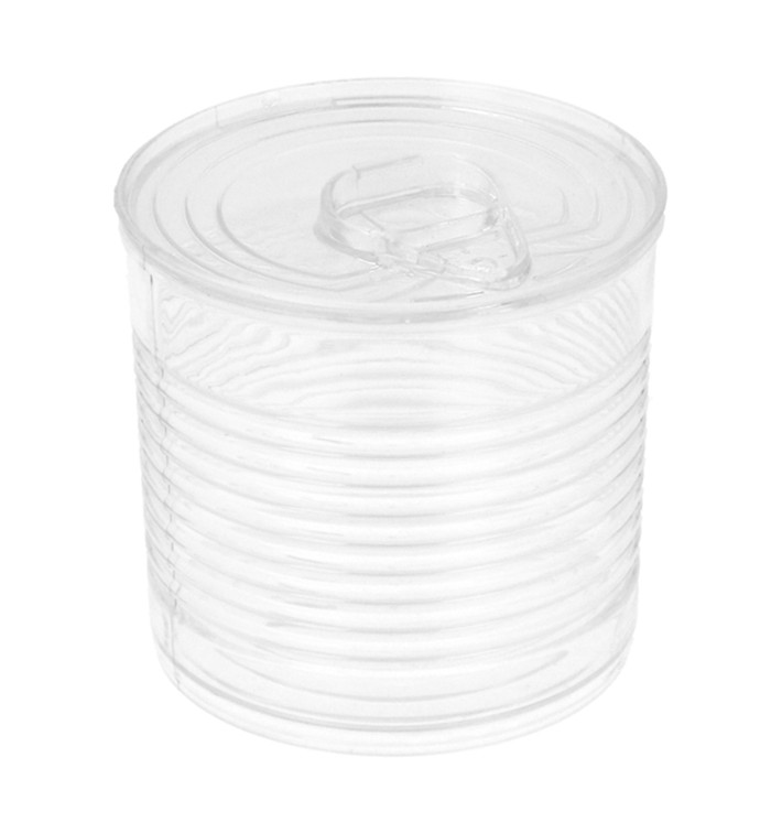 Proeving plastic conservenblik PS transparant 110ml Ø6x5,7cm (25 stuks) Proeving plastic conservenblik PS transparant 110ml Ø6x5,7cm (25 stuks)