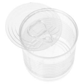Proeving plastic conservenblik PS transparant 110ml Ø6x5,7cm (25 stuks) 