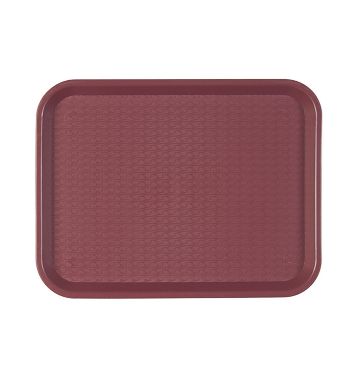 Plateau en Plastique Fast Food Bordeaux 35,5x45,3cm (12 Utés) Plateau en Plastique Fast Food Bordeaux 35,5x45,3cm (12 Utés)